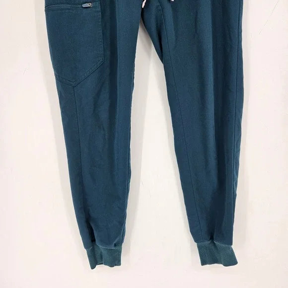 FIGS Zamora Jogger Pants Womens Small Caribbean Blue Technical Scrub Uniforms - Picture 3 of 9